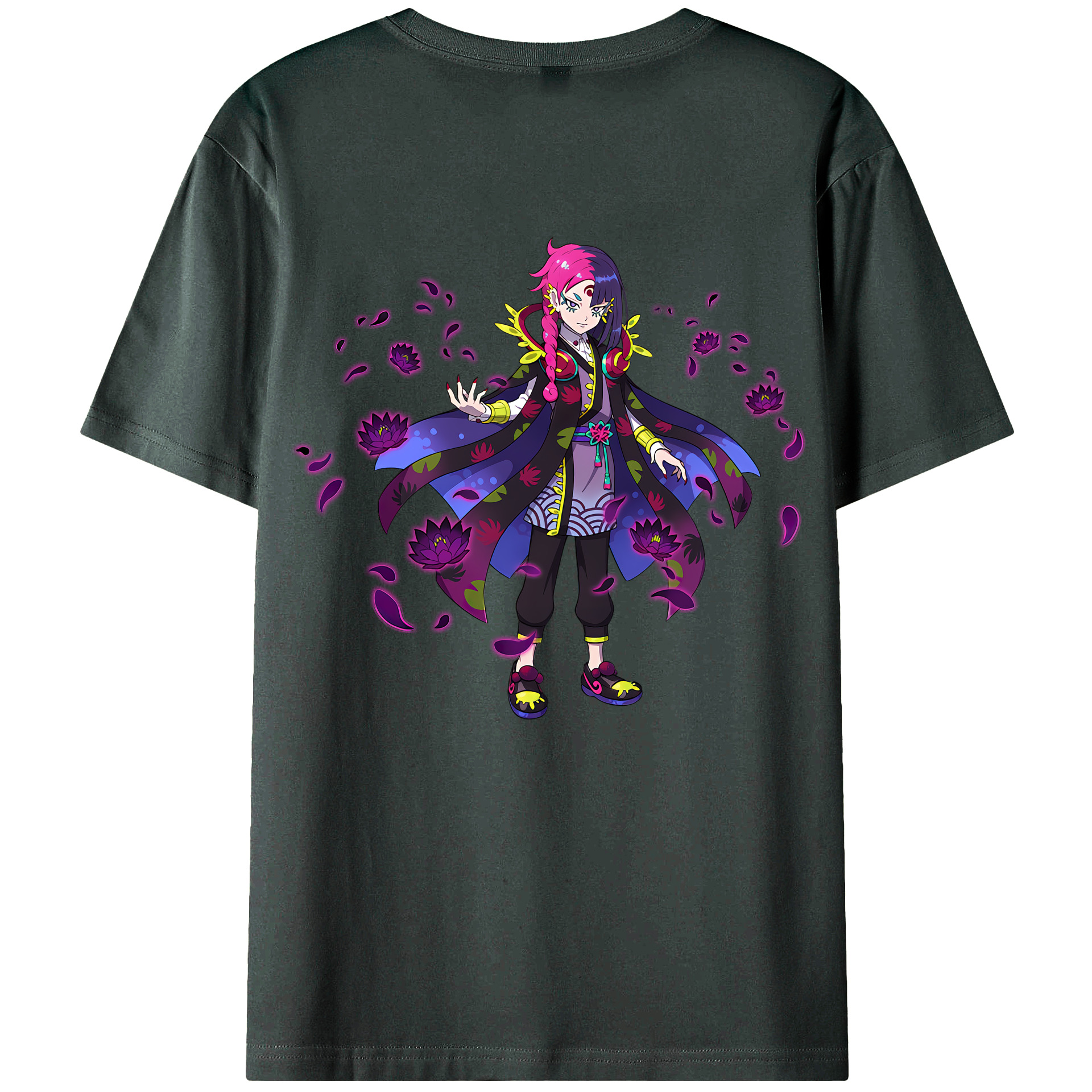 （画像用） 妖怪ウォッチ Yo-kai Watch 綿100％ メンズ半袖Tシャツ（バックプリント） 通気性